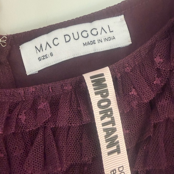 Mac Duggal Amethyst Ruffle Midi Dress - Picture 4 of 6